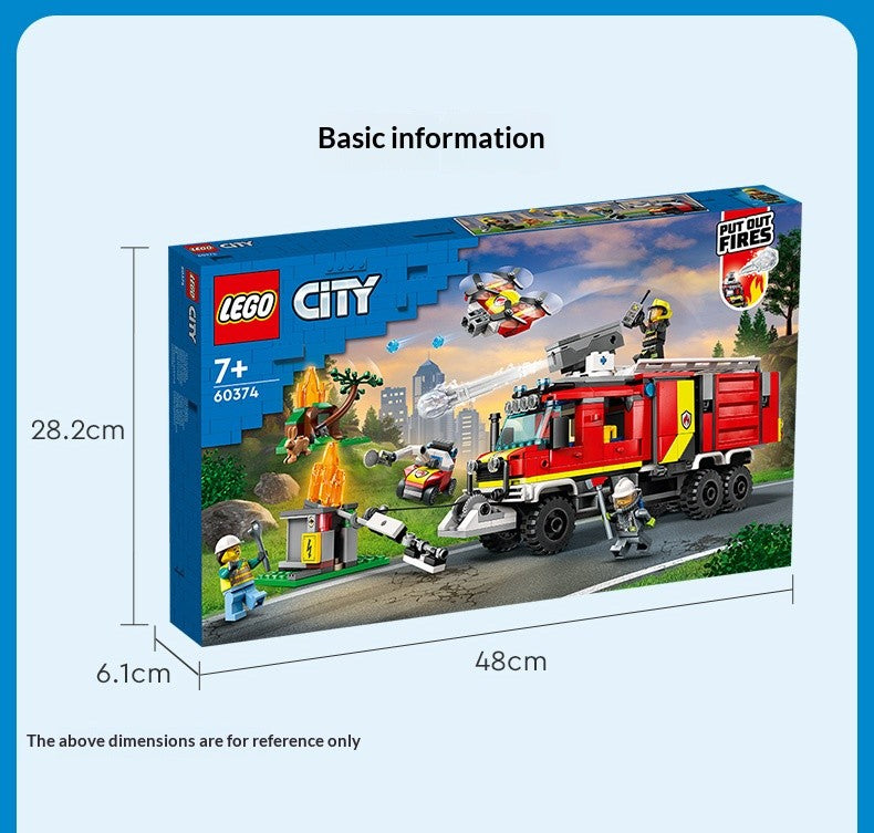 Série Lego City 60374 60373 60411 Navio de Resgate de Incêndio Blocos de Montar de Quebra-Cabeça Brinquedos Infantis Presentes de Natal