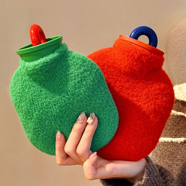 300/650ML Plush Hot Water Bag Winter Removable Hot Water Bottle Winter Hand Foot Warmer