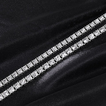 Hip Hop 5MM Tennis Chain Iced Out Bracelet Necklace Men Fashion Silver Color Tennis Jewelry Chains Women 20inch Choker Punk Gift