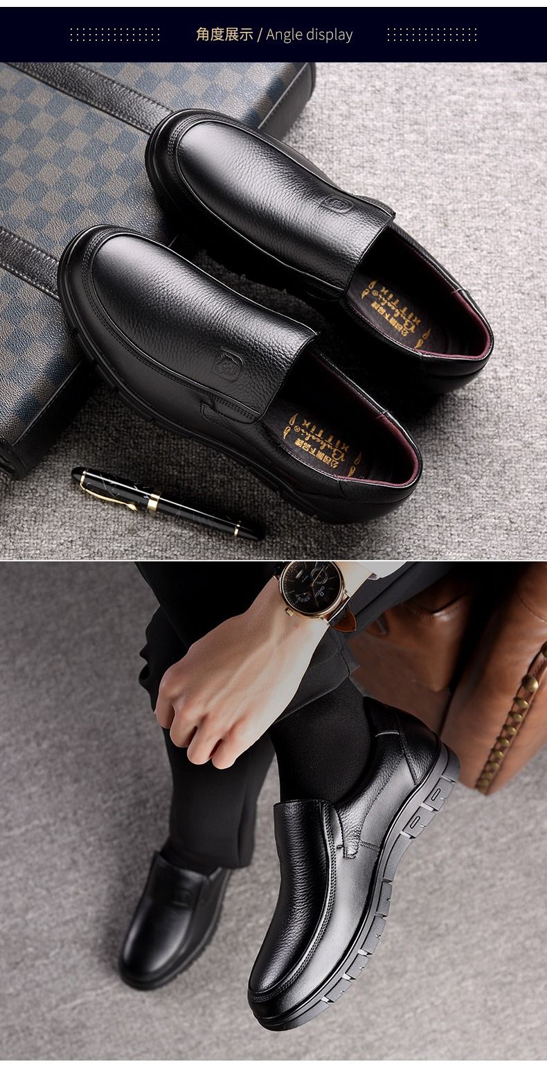 2024 Men's Genuine Leather Shoes Head Leather Soft Anti-slip Rubber Loafers Shoes Man Casual Real Leather Shoes 38-46