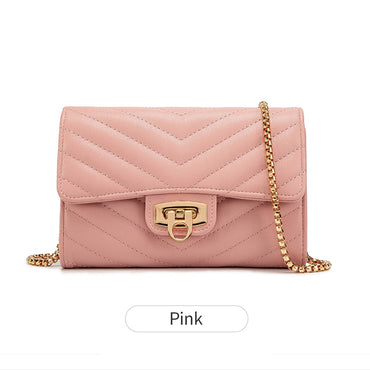 Stylish women's quilted handbag/wallet highquality PU leather crossbody bag casual portable versatile women's clutch