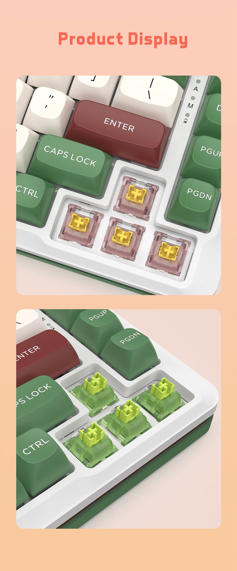 Switch Outemu Silent Peach V3 Lubrificado Mute Lemon V3 Switches Teclado Mecânico Linear Tátil 5 Pinos Hot swap Pré-lubrificado PA66 POM