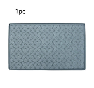 Tapete de alimentação de silicone para animais de estimação 60*40cm, tapete de comida para gatos e cães com proteção contra derramamento, tapete de refeição para gatos e cães com tigela de água,