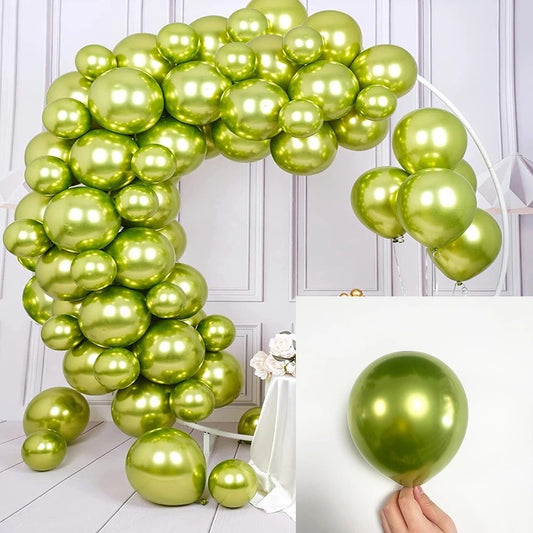 10/30pcs Metallic Biue Balloons Bridal Wedding Chrome Purple Gold Silver Globos Graduation Birthday Party Baby Shower Decoration