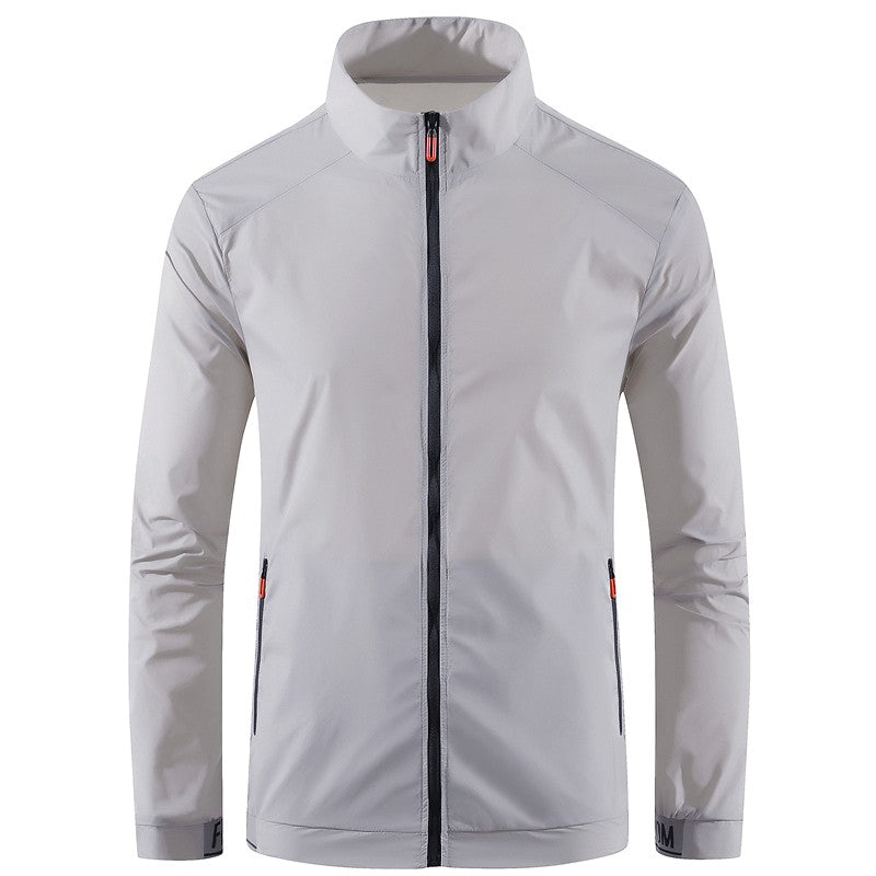 Men's sun protection clothes for summer ultra-thin breathable ice silk trendy fashion UV resistant air conditioning jacket jacke