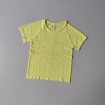 Sports Short-sleeved Women Casual Running T-shirt Tight Yoga Clothes Top Breathable Quick-drying Pilates Training Fitness Cloth