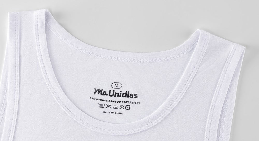2Pcs/Pack Men's Tank Top Sleeveless Gym T-Shirt Man Vest Solid Color Compression Undershirts Men Tops High-Quality Bamboo Fiber