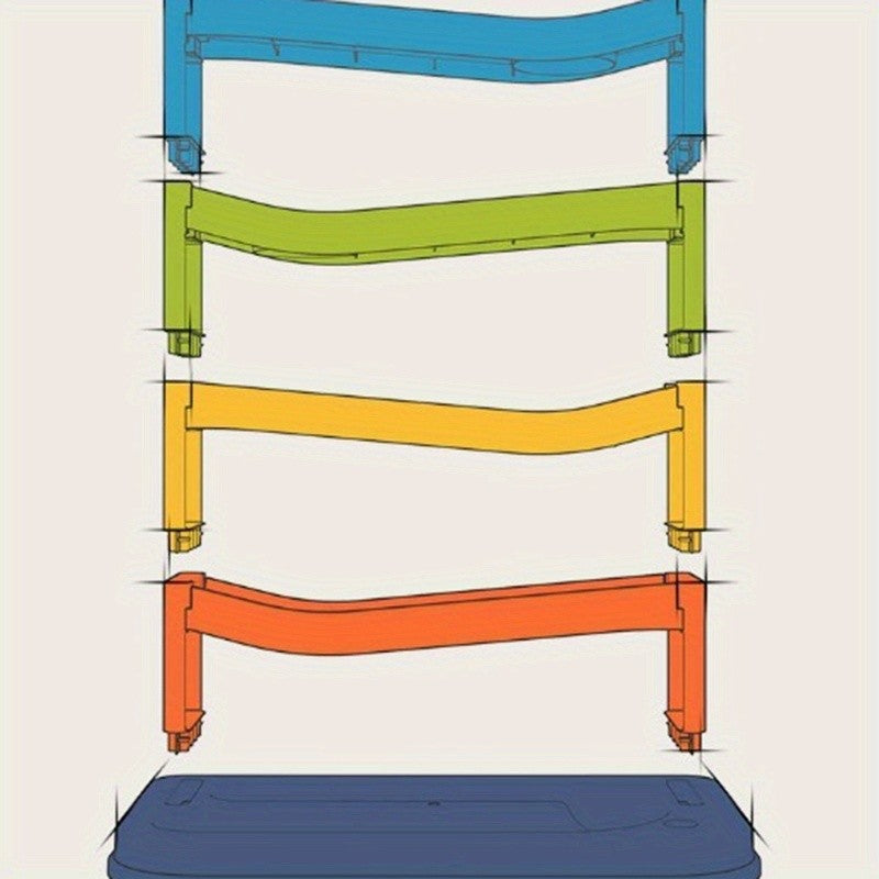 Brinquedo de Rampa Deslizante de Bolinhas de 5 Camadas Coloridas, Brinquedo Educacional de Batida, Brinquedo Montessori, Presente de Aniversário
