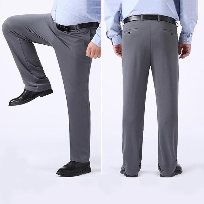 Plus Size 48 50 52 Mens Black Long Pants Casual Business Suit Pants