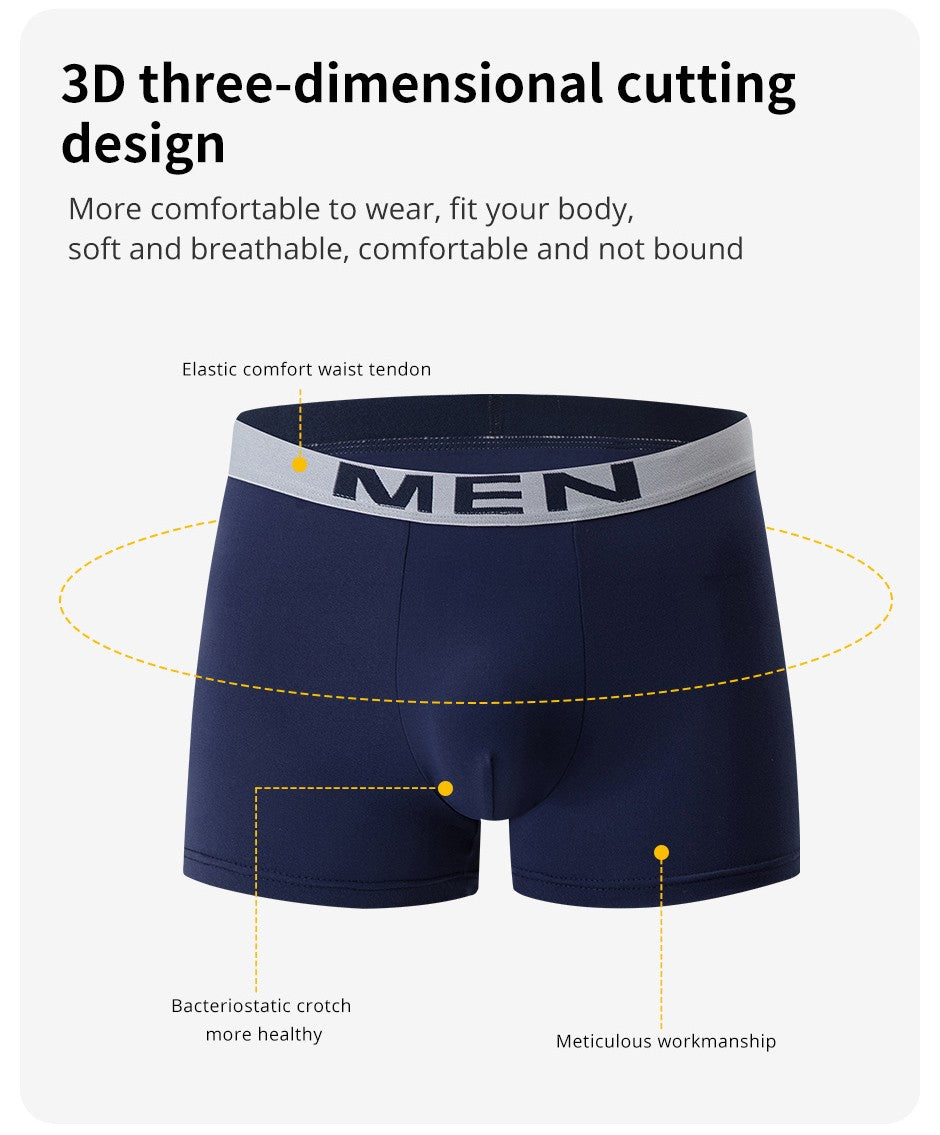 4/10 Piece Men's Black Fashionable Sexy Simple Underwear Boxer Shorts Plus Size Comfortable Versatile Casual Sports Beach Shorts