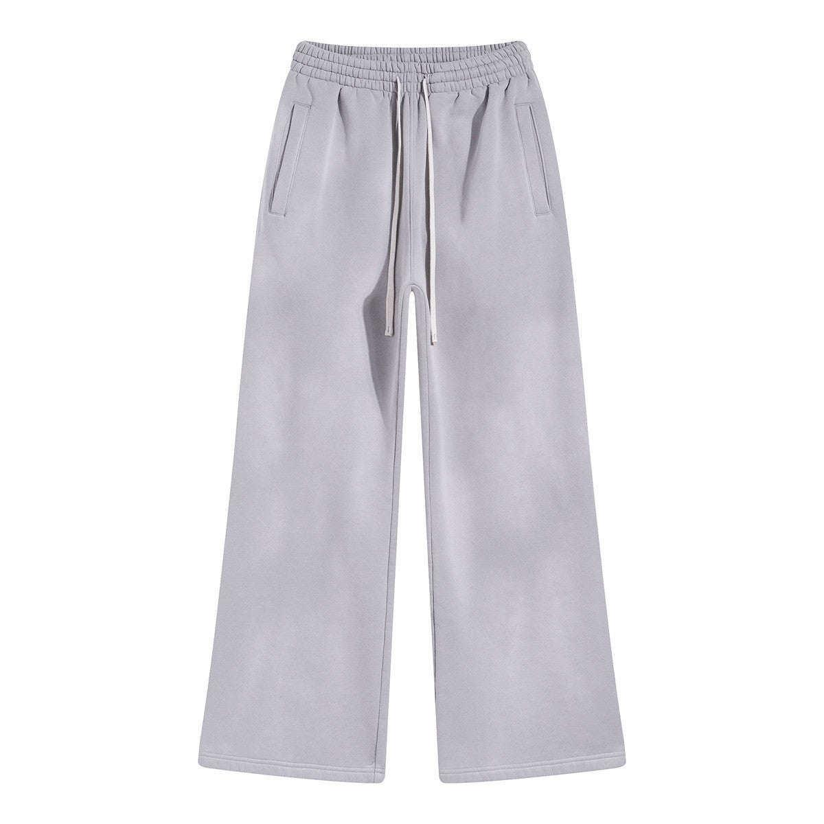 Autumn and winter 2024 new splash ink white spray-dyed loose plus velvet joggers