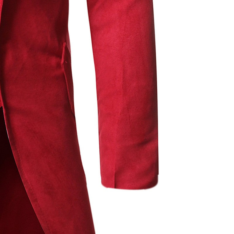 New 2025 Vintage Gothic Steampunk Tailcoat Men Slim Fit Long Sleeve Blazers Male Fashion Party Banquet Halloween Cosplay Costume
