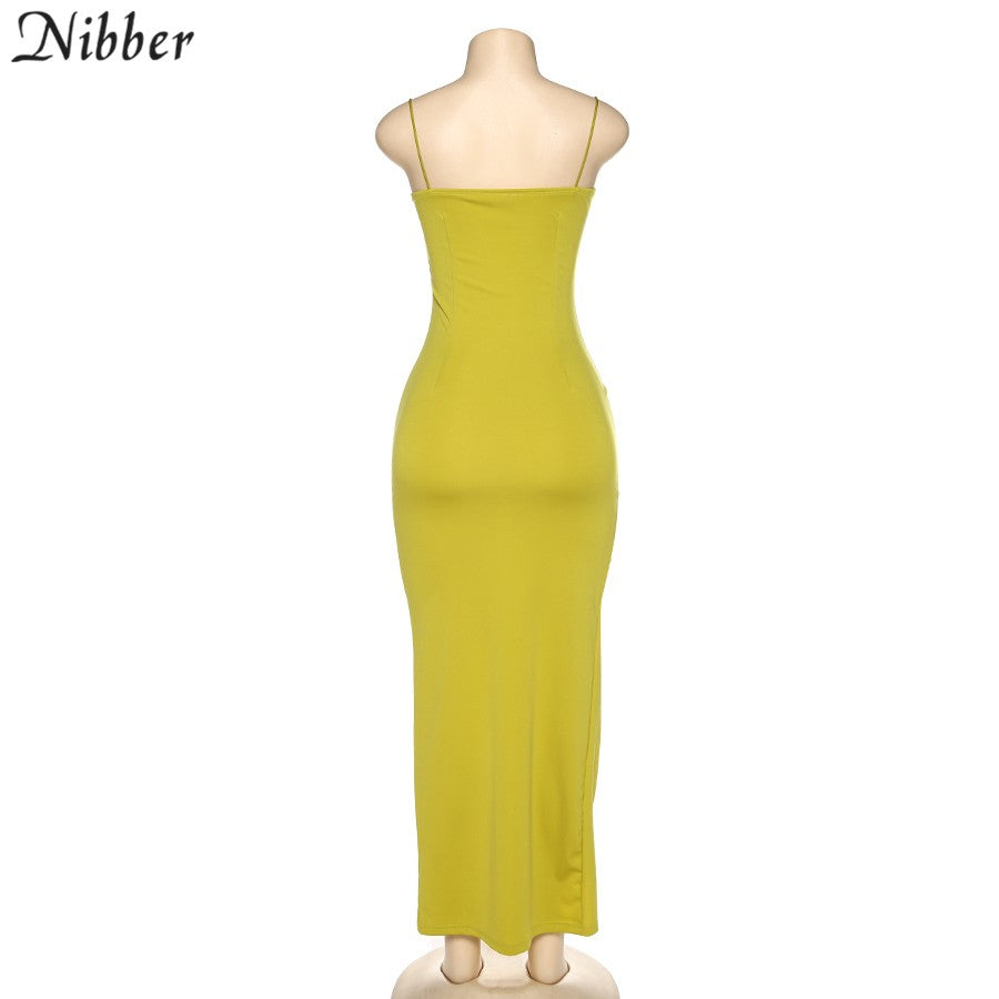 Nibber red black New year christmas party long dresses women spring Basic bodyco