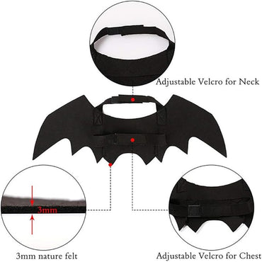 Asas de Morcego para Cães e Gatos para Decoração de Festa de Halloween, Coleira de Estimação, Fantasia de Morcego para Cosplay, Acessórios Fofos para Cães e Gatos.