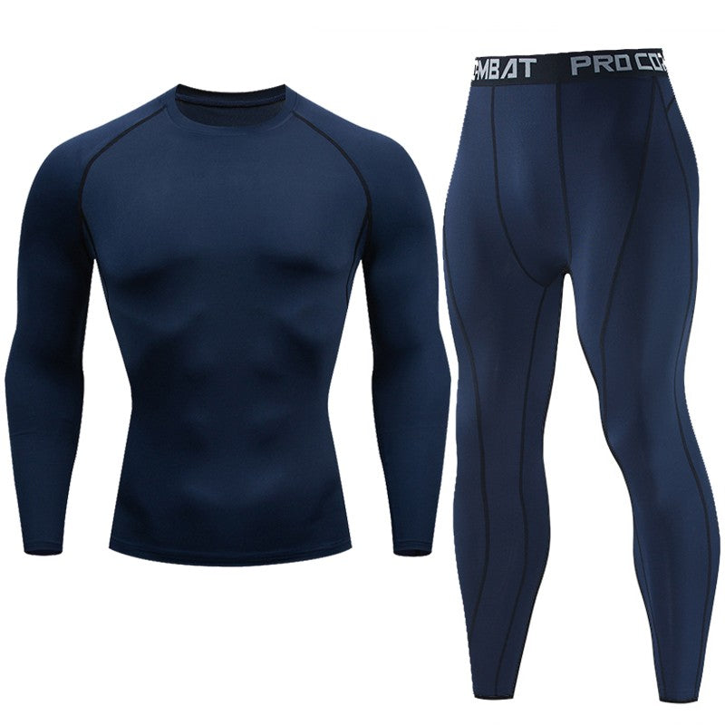 Men's Running Set Gym Jogging Thermo underwear xxxxl Second skin Compression Fitness MMA rashgard Male Quick dry Track suit