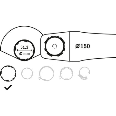 BOSCH 1605510366 150MM Protective Guards Without Cover for Grinding Tools Bosch Power Tool Accessories
