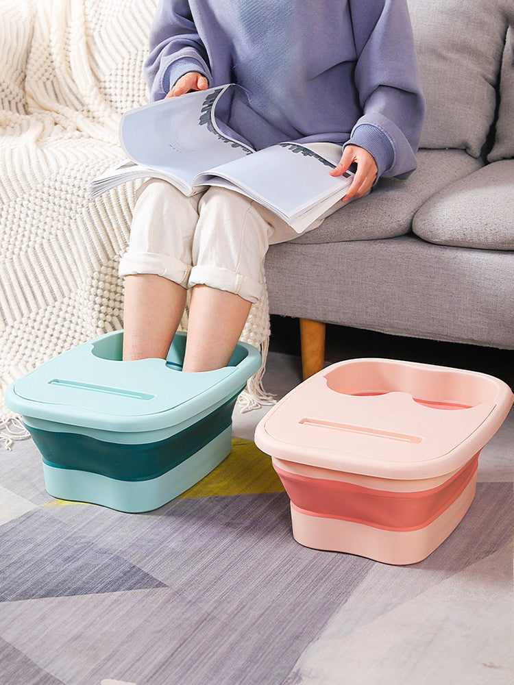 Balde de massagem para os pés dobrável, balde para imersão, bacia dobrável para spa de pés, banheira doméstica de sauna, banheira para pedicure