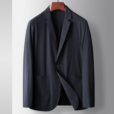 2025 Spring and Summer New Men's Casual Suit Light and Thin Elastic Middle aged Anti Wrinkle and Non Ironing Suit Coat Sunscreen