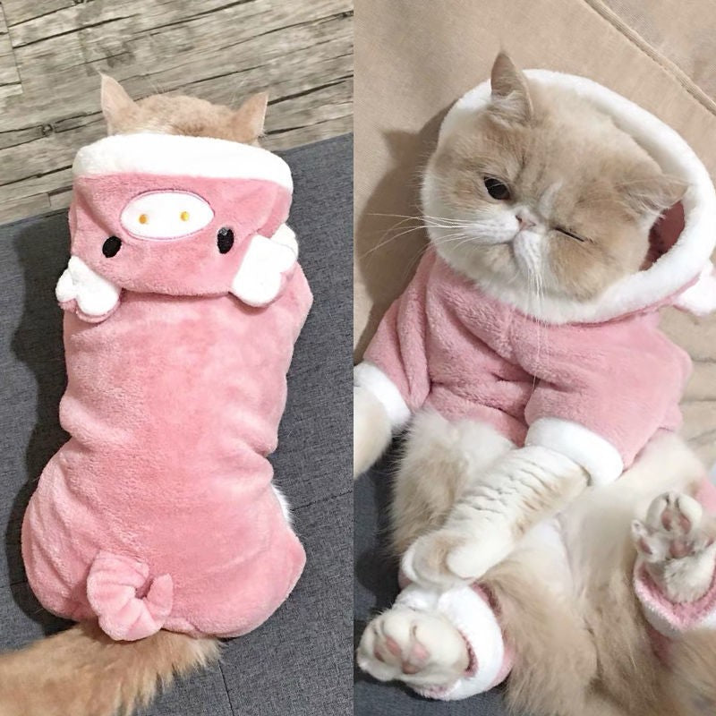 Roupas de cachorro de estimação macias e quentes de lã, macacões para cães, roupas de estimação para cães pequenos, roupas de cachorrinho e gatos, casaco de fantasia para Chihuahua Yorkshire