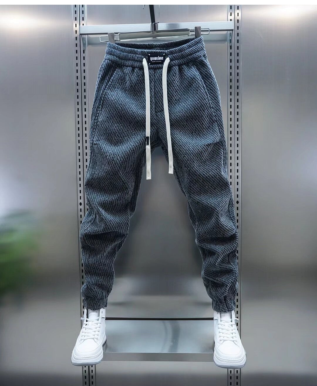 Spring And Autumn Men Harem Pants Zebra Striped Trousers Sport Clothing Cargo Sweatpants Brushed Loose Waist Versatile Pants