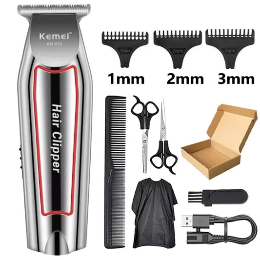 Kemei Hair Clipper for Men Cordless Beard Trimmer Hair Trimmers Set Shaver Hair Cutting Machine Clippers for Barber KM-032