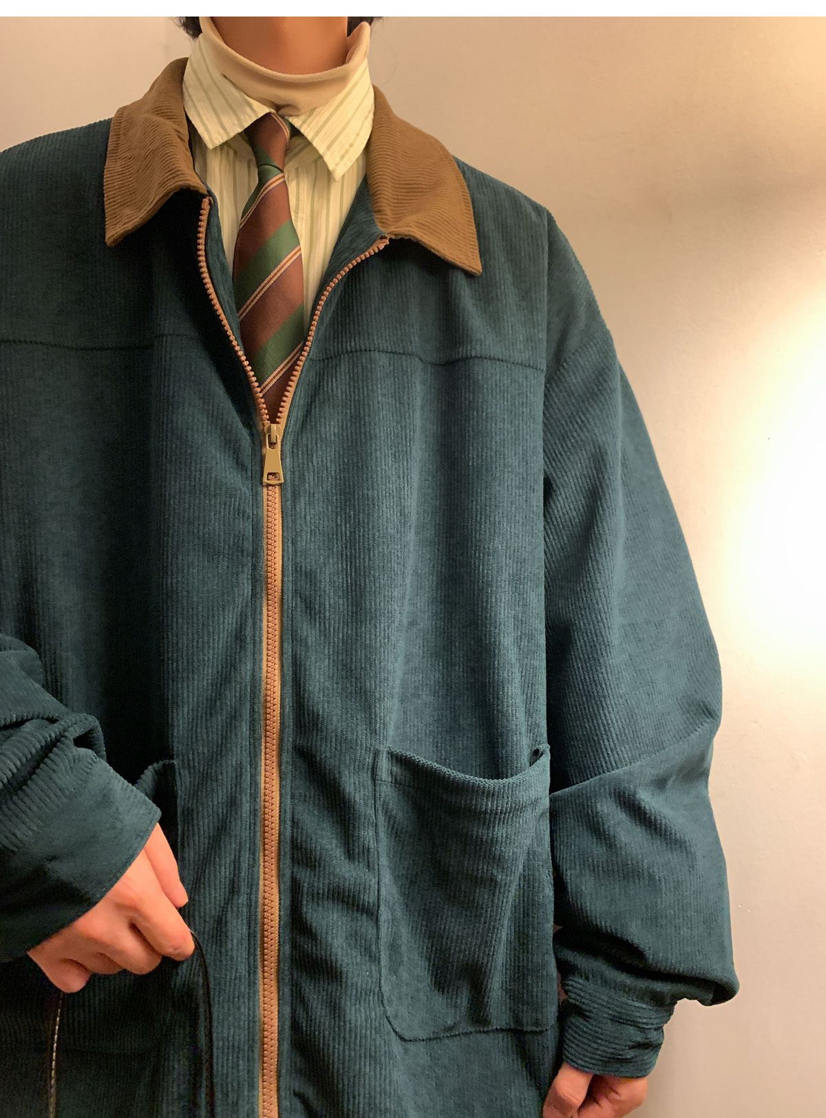 American Style Vintage 2025 Men Bomber Jacket Windbreakers Zipper Coats Autumn Loose Cargo Outwear