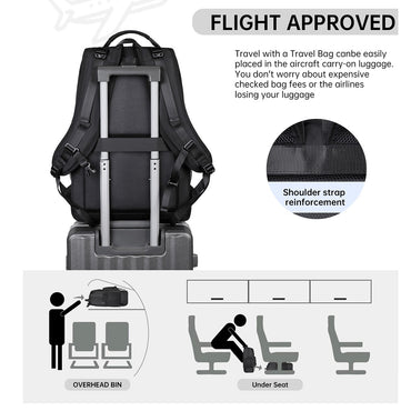 Business Backpack for Men, Simple, Large Capacity, Multifunctional, 17.3inch Laptop Backpack, Student Fashion, Business Trip Travel Bag, Sports