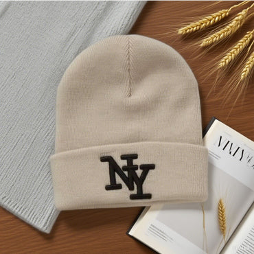 1PC/ 2PCS Winter beanies caps for men, 3D Embroidery knitted hats for women, outdoor warm hats , sports and casual CAP