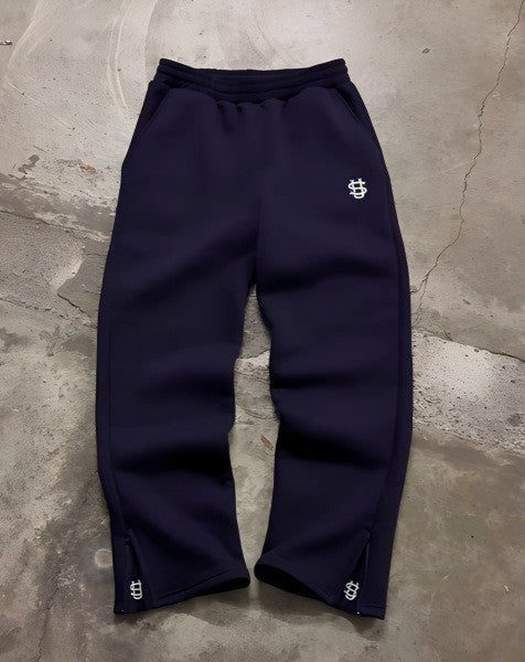 Men Sweatpants Y2k Vintage Loose Straight Pant Straight Pants Leg Zipper Embroidery Hip Hop Harajuku Casual Street Dance Trouser
