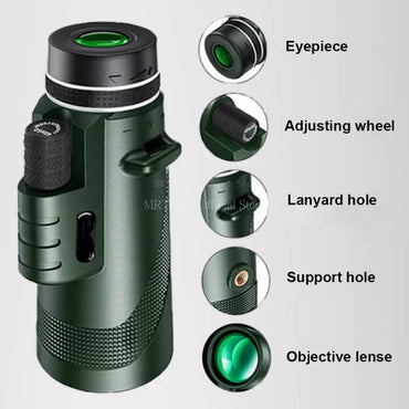 Portable Zoom HD 80X100 Telescope Folding Long Distance Mini Powerful Telescope for Hunting Sports Outdoor Camping Travel