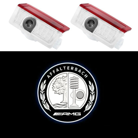2Pcs LED Light Car Door Projector Lamps Accessories For Mercedes Benz AMG A B C M ML GLA GLS E Class W176 W205 W166 W246 W212