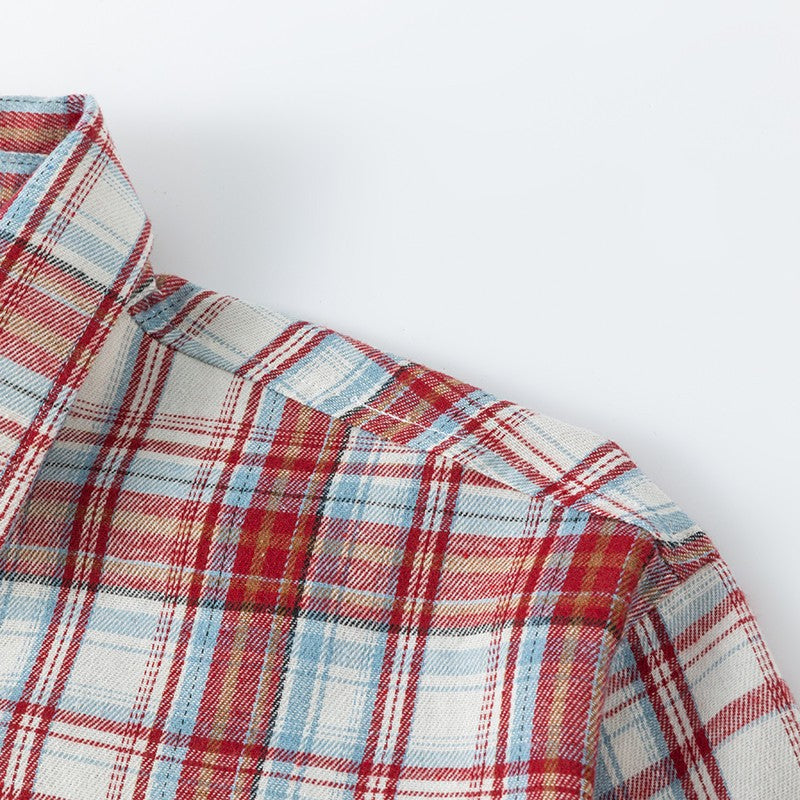 Men Shirt Plaid Flannel Long Sleeve Oversized Loose Cotton Casual Male Youth Comfortable Soft Fall Streetwear Formal Dress Shirt