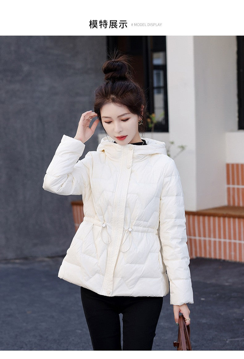 Down For Women, Lightweight Short, 2024 Winter New Collection, Waist Cinching And Warm, Duck Down Slim Fit, Korean Version