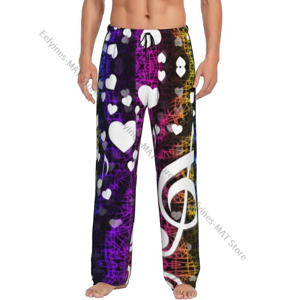 Cute Hedgehog Mens Pajamas Pyjamas Pants Lounge Pants Sleep Bottoms