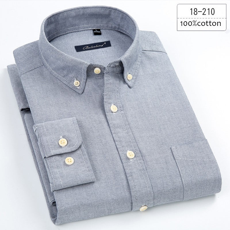 New in shirt plus size 8xL long-sleeve 100%cotton shirts for men slim fit formal plain shirt soft white black office clothes