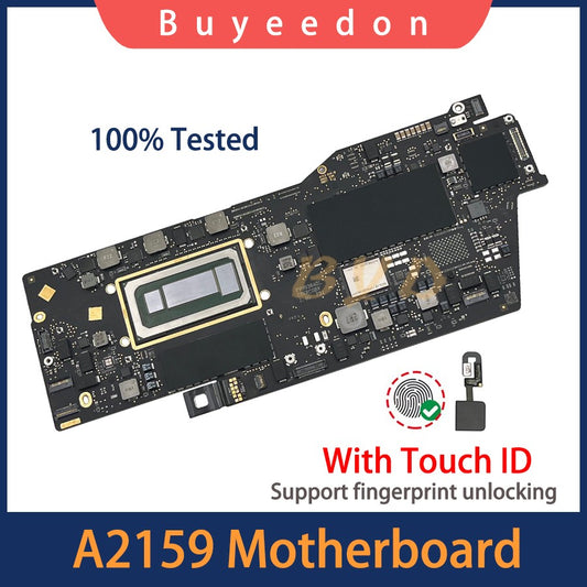 Placa-mãe A2159 testada para MacBook Pro Retina 13" A2159 Logic Board i5 i7 1.4GHz 1.7GHz 8GB 128GB 256GB 820-01598-A Ano 2019