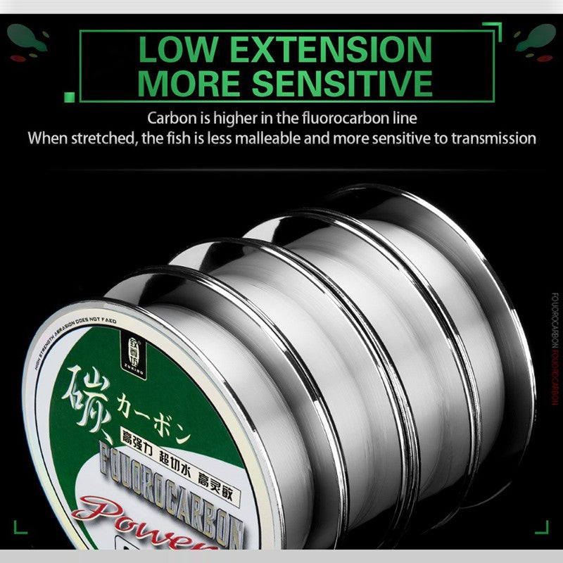 ZUKIBO 50M100M Linha de Pesca 100% Fluorocarbono Fibra de Carbono Japonesa Importada 1-25kg Monofilamento Sinking Line Pesca Marítima