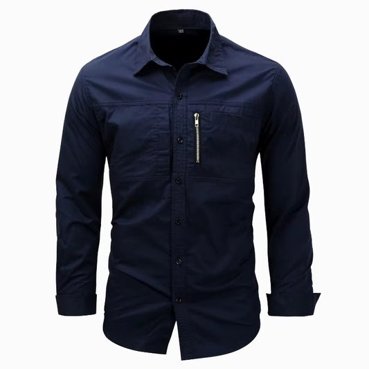 High Quality Cotton 100% Men Outdoor Long Sleeved Cargo Shirts Man Multi Pockets Loose Shirts New Male Solid Casual Shirts Eu3XL