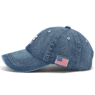Boné de beisebol jeans 2024 masculino feminino bordado letra jeans boné snapback casquette verão esportes hip hop boné gorras chapéus unissex