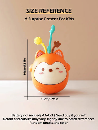 1pc little fox bumbler baby to learn crawling and head up training baby teether toy with sound light Christmas gift