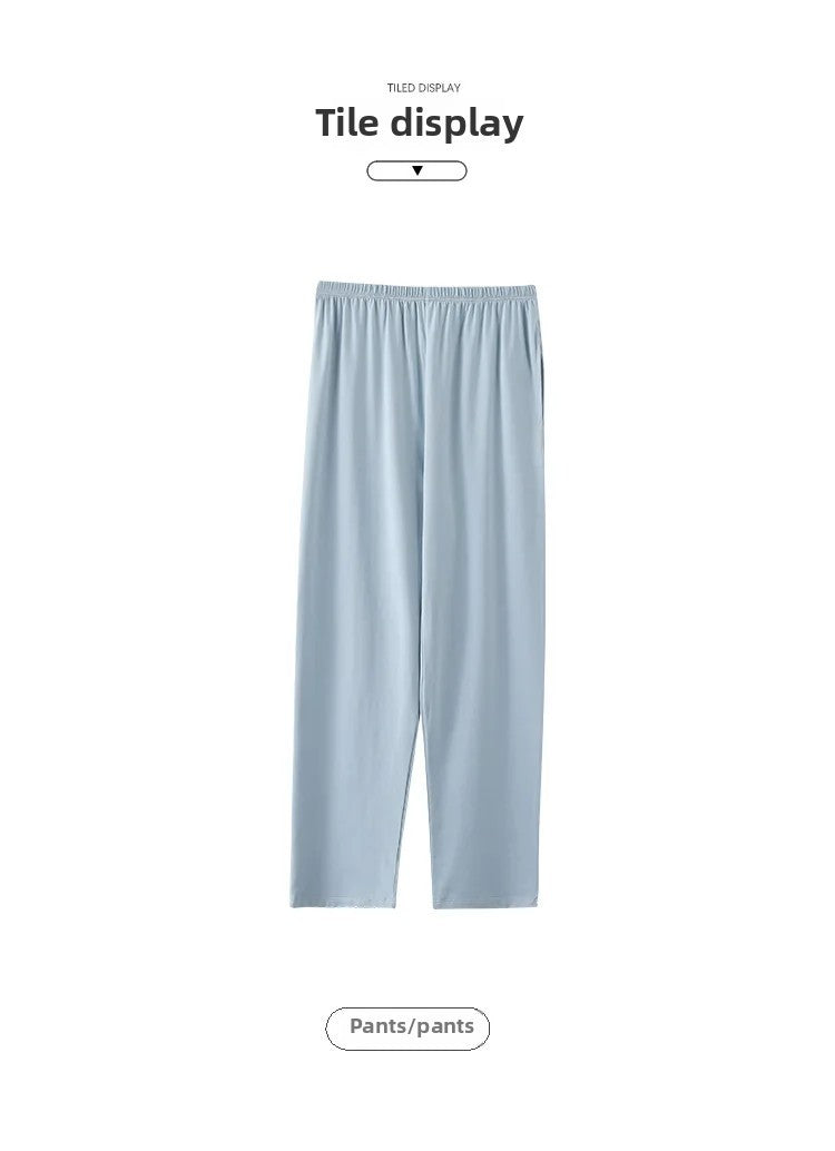 New Hot Sale Of The Season Modal Loose Fit Men's Sleepwear Thin Home Pants Single Piece Summer Long Thin Home Pants Comfortable