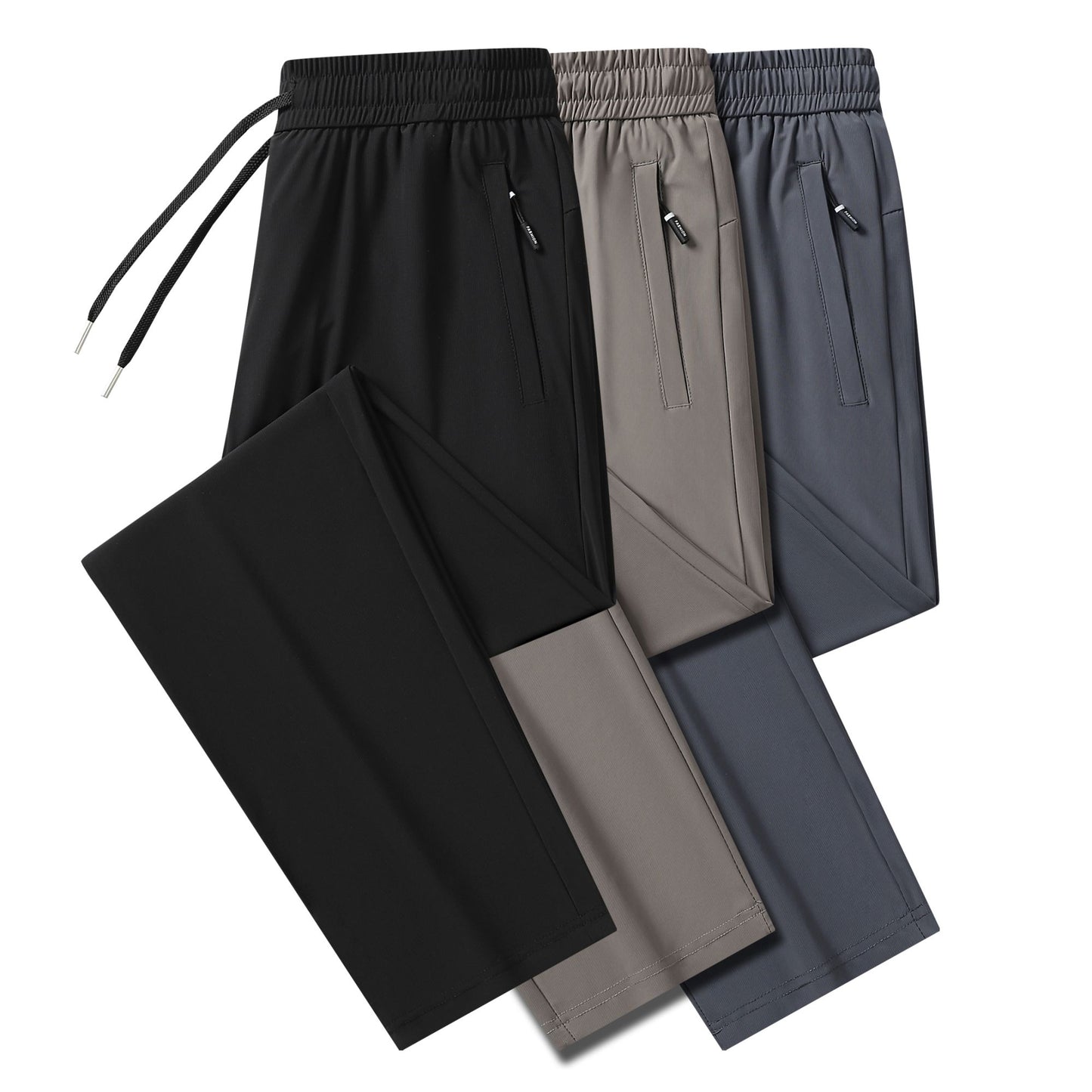 Summer Cool Pants Casual Male Trousers Ice Silk Men's Pants 2025 New Thin  Outdoor Elastic Breathable Straight Leg Sweatpants