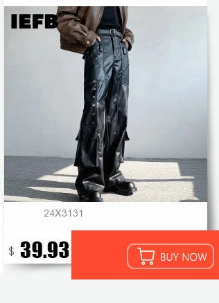 IEFB Men's Wear Spring New Suit Pants Loose Straight Korean Fashion Simple Solid Color Male Casual Trousers Wide Leg 9A6959