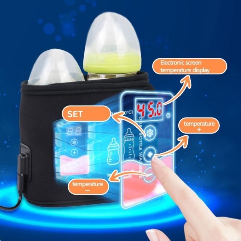 Milk Dispenser Usb Double Bottle Insulation Sleeve Baby Bottle Insulation Case L8RB