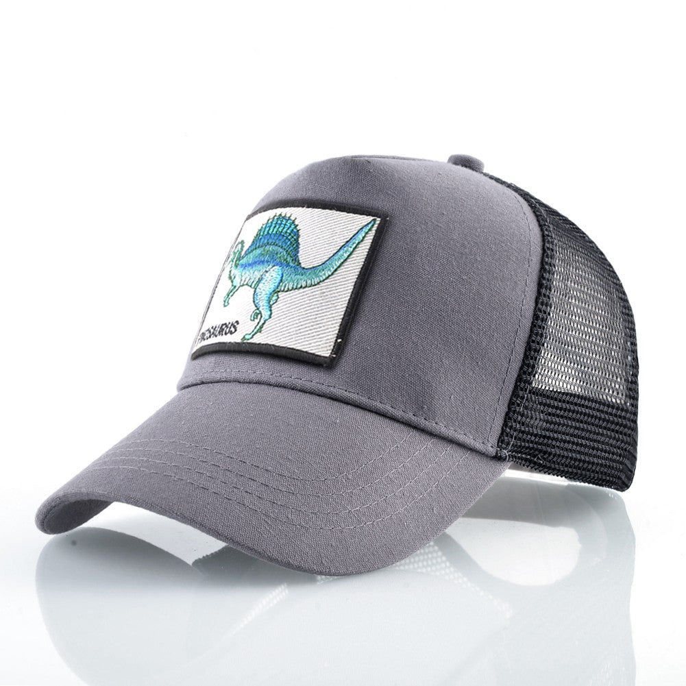 Boné de beisebol de verão masculino Bonés de caminhoneiro streetwear feminino com patch de espinossauro snapback hip hop Drack Bones viseira ajustável