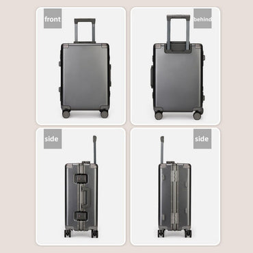 20"/22"/24"/26"/28" Suitcase Fashoin Rolling Luggage Travel Aluminum Frame Case with Wheel Alloy Trolley Bag 20'' Carry-On Cabin