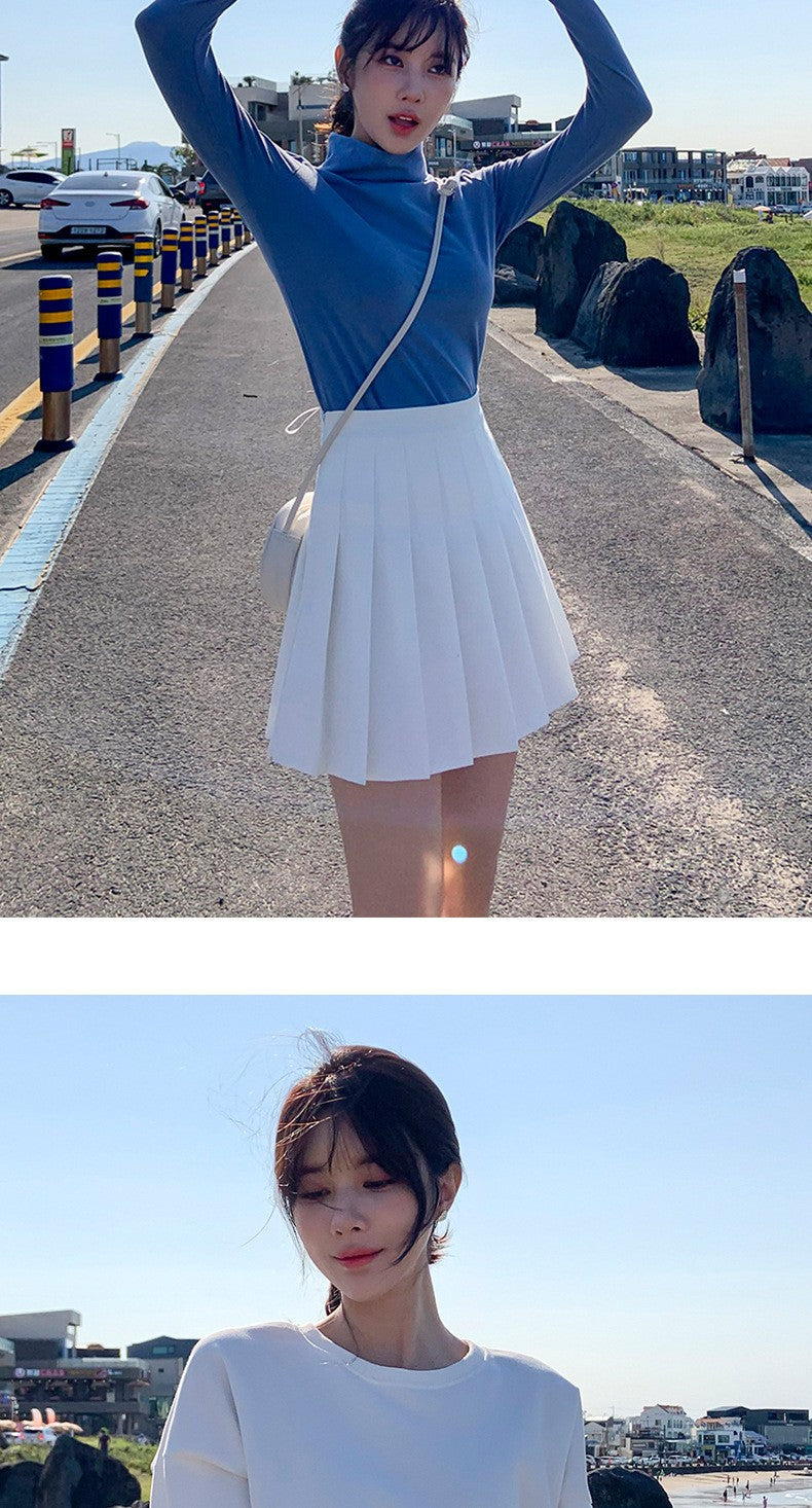 1pcs Spring Summer Womens Mini Skirts Girls Pleated Skirts Lady High Waist Cute Pink Skirt Student Short Skirt JK Uniform Skirts