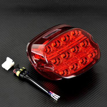 Motorcycle 12V LED Light Smoke/Red Lens Brake Tail Light License Plate Rear Lamp For Harley Dyna Touring Sportster Wide Glide