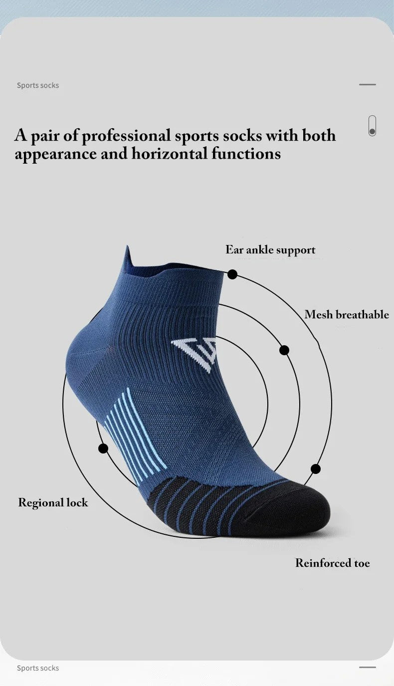 4pairs/Lot Woman Men's Socks Compression Breathable Basketball Sports Cycling Running Towel Socks High Elastic Tube Socks