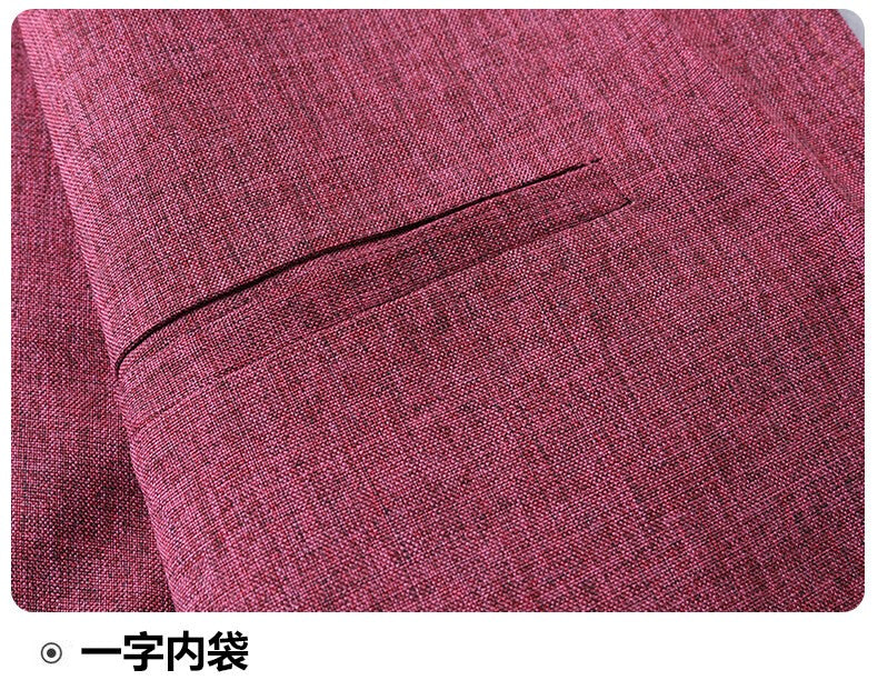 A fashionable and stylish men's sun-protective suit with a linen collar and two buttons, along with a sun-protective jacket